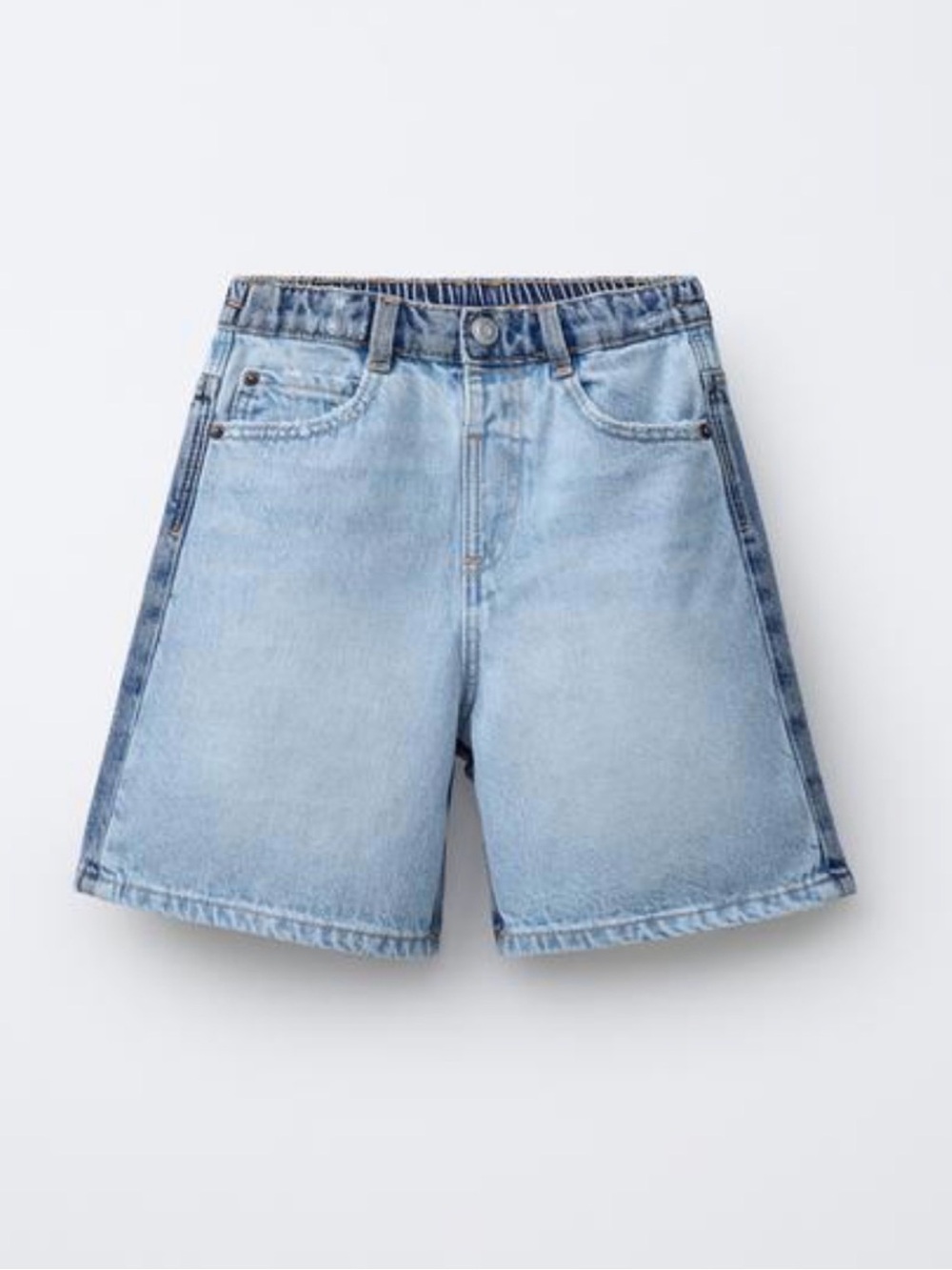Zara Color block Bermuda Boys Denim Shorts Size 4